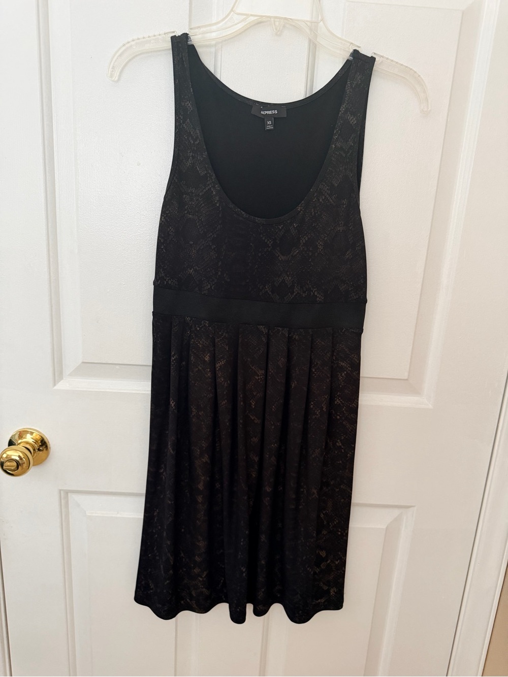 Express Black Lace Sleeveless Empire-Waist Dress